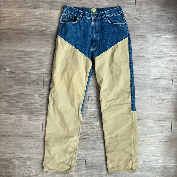 Cabela's Outdoor Gear Duck Hunting Blue Jean Brush Pants Size 34 Long - Picture 1 of 9